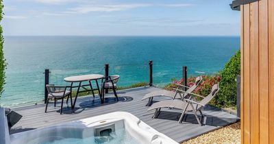 Inside the dreamy Cornwall clifftop lodge with beautiful sea views and a hot tub