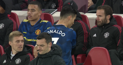 Cristiano Ronaldo's furious reaction to being subbed by Ralf Rangnick in Man Utd win