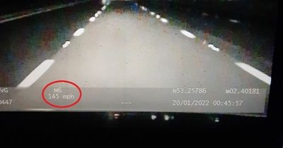 Learner driver caught doing 145mph on motorway in Mercedes