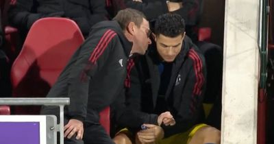 What Ralf Rangnick sternly told Cristiano Ronaldo on subs' bench after petulant reaction