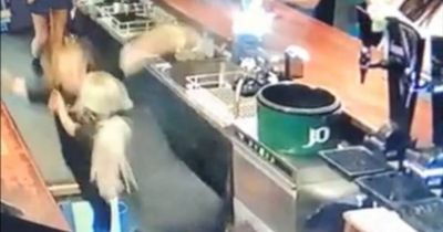 Scots barmaid plummets down open hatch in heart-stopping CCTV footage