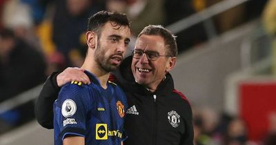 Ralf Rangnick disagrees with Bruno Fernandes over his best position in latest collision