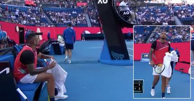Nick Kyrgios gets in argument with umpire over towels during Australian Open match