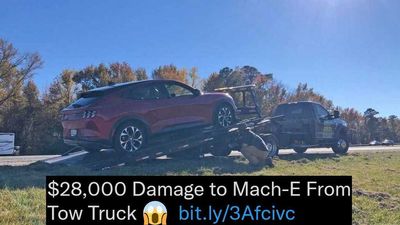 Beware Of Flatbed Tow Trucks: Damaged Mach-E Battery Costs $28,000