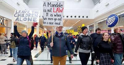 Protest march through city centre was not authorised by police or council