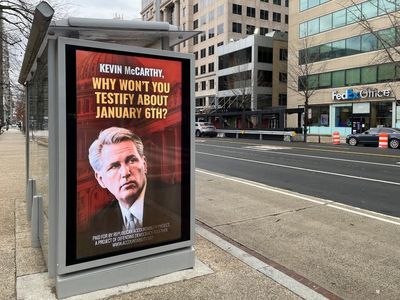 ‘What are you hiding?’ Republican group’s billboard campaign targets McCarthy’s rejection of Jan 6 committee