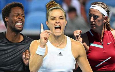 Monfils tumbles, Azarenka dominates at Open