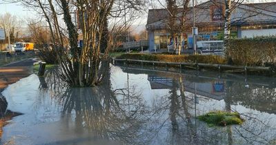Busy road shut and college closed in Newport due to burst water main