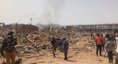 At least 17 dead after huge road explosion in western Ghana