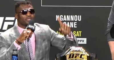 Francis Ngannou shuts down reporter over claim Ciryl Gane would be an "easy fight"