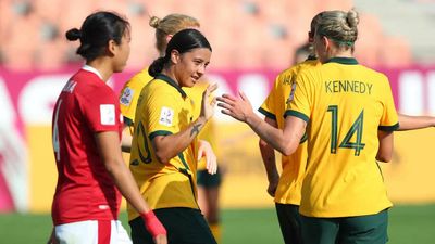 Asian Cup: Captain Sam Kerr strikes five in Australia's 18-0 mauling of Indonesia