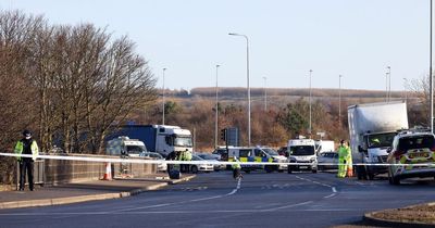 Two injured after car falls onto A1 central reservation from flyover near Bowburn