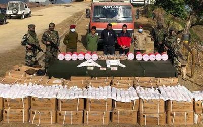 Assam Rifles seize 2,500 kg of explosives in Mizoram