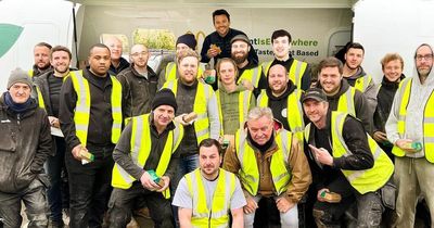 Mark Wright serves up McPlant burgers to his builders from his own McDonald's van