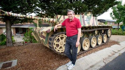 Why there's an army tank parked on this suburban street