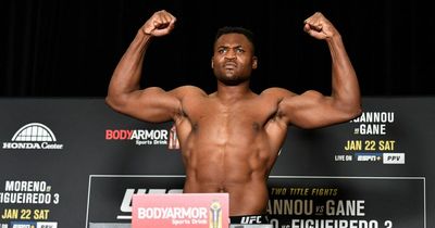 Francis Ngannou weighs in 10lbs heavier than Ciryl Gane for UFC 270 clash