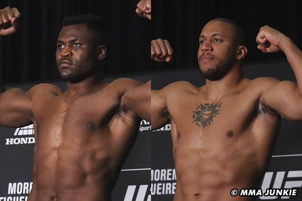 UFC 270 weighin video Francis Ngannou 10 pounds…