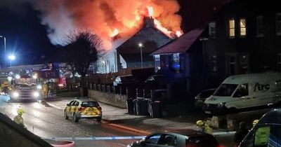 Person rushed to hospital as huge house fire burns overnight in Scots town