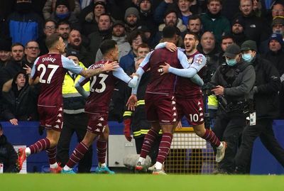 Emi Buendia’s first-half header earns Aston Villa scrappy win over Everton