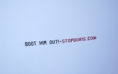 Banners protesting against Boris Johnson flown over Premier League games