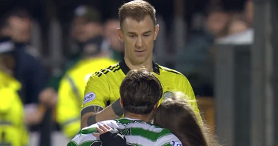 Joe Hart turns Celtic photographer as goalkeeper helps young fan with cheeky Jota snap