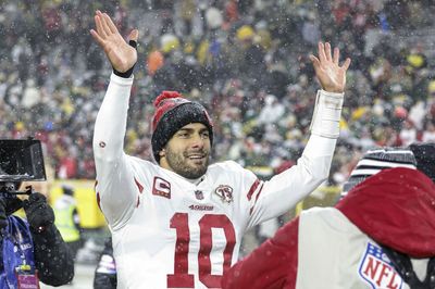 Jimmy Garoppolo to Robbie Gould right after game-winning kick ‘(expletive) the Packers!’