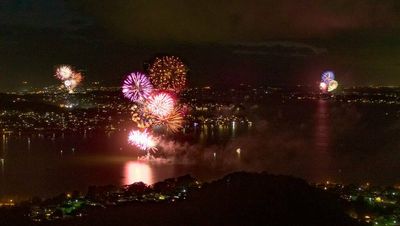 Triple fireworks show sets festival off with a bang