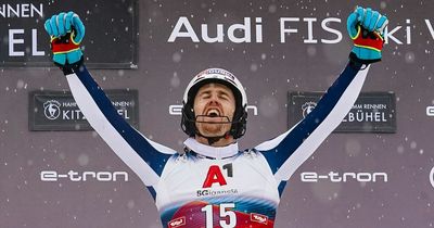 Dave Ryding's subdued celebration after winning Britain's first Alpine World Cup gold medal