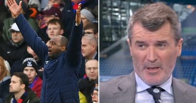 Roy Keane's sharp Patrick Vieira jibe as Crystal Palace boss raged at Liverpool penalty