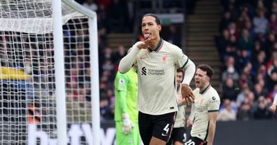 Virgil van Dijk equals astonishing Liverpool record after Crystal Palace goal