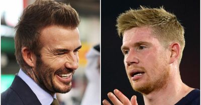 Man United legend David Beckham sends Kevin de Bruyne message after matching record