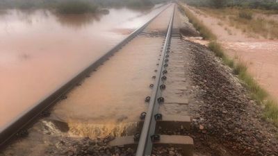Australian Rail Track Corporation says line closed between SA, WA and NT due to heavy rain in outback
