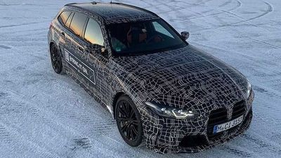 2023 BMW M3 Touring Teased On Frozen Lake With Orange Seats, iDrive 8