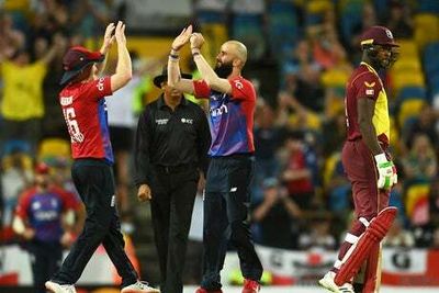 England level T20 series against West Indies after nervy one-run win in Barbados