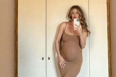 Rosie Huntington-Whiteley hints due date is near as she shows off baby bump