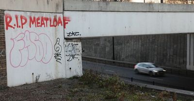 'RIP Meat Loaf' graffiti appears on Heaton roundabout after rock legend's death