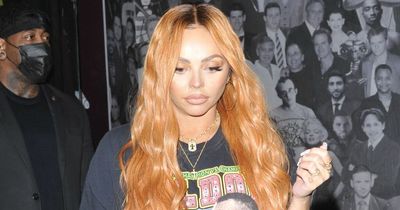 Jesy Nelson looks casual in nineties t-shirt as she dines at celebrity hotspot in LA