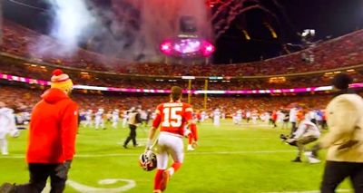 Patrick Mahomes ran away from the Chiefs’ celebration to share such a classy moment with Josh Allen