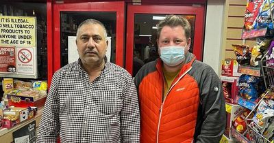 Disgust at vile attack on shopkeeper as police hunt continues