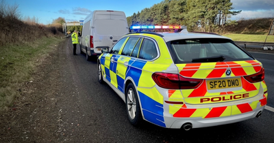Driver fined after travelling at 80mph through roadworks area on M9 in Falkirk