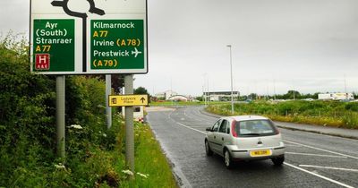 Police race to road traffic accident at busy Ayrshire roundabout