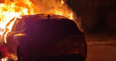 West Lothian petrol bomb attack as car set on fire in Livingston street