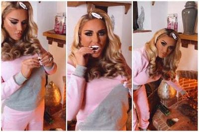 Katie Price shares bizarre video of her roasting chestnuts days after arrest