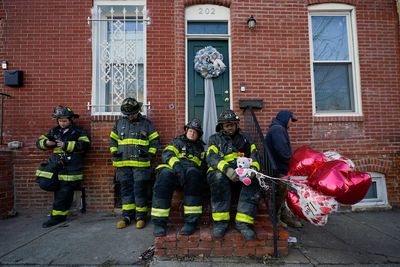 Chief: Firefighter in fiery home collapse in fair condition