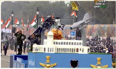 73rd Republic Day parade: IAF tableau displays 'Transforming for the Future' theme