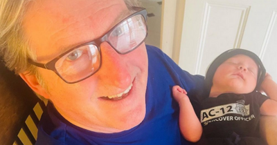 Line of Duty's Adrian Dunbar poses for adorable AC-12 inspired photo with baby granddaughter