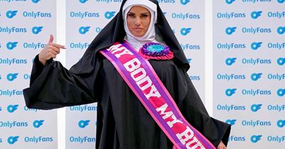Katie Price launches OnlyFans channel by dressing up as a nun