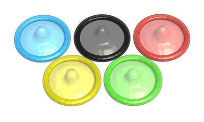 Welcome to the Winter Olympics. No hugging, but help yourself to the free condoms