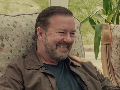 After Life bloopers reel: Ricky Gervais falls to the floor in hysterics over Taxi Driver: The Musical joke