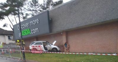 Car crashes into Asda supermarket in Blantyre as staff rush to aid driver